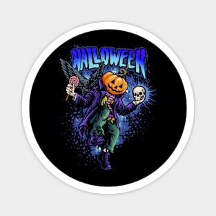 Halloween Pumkin With Text Magnet